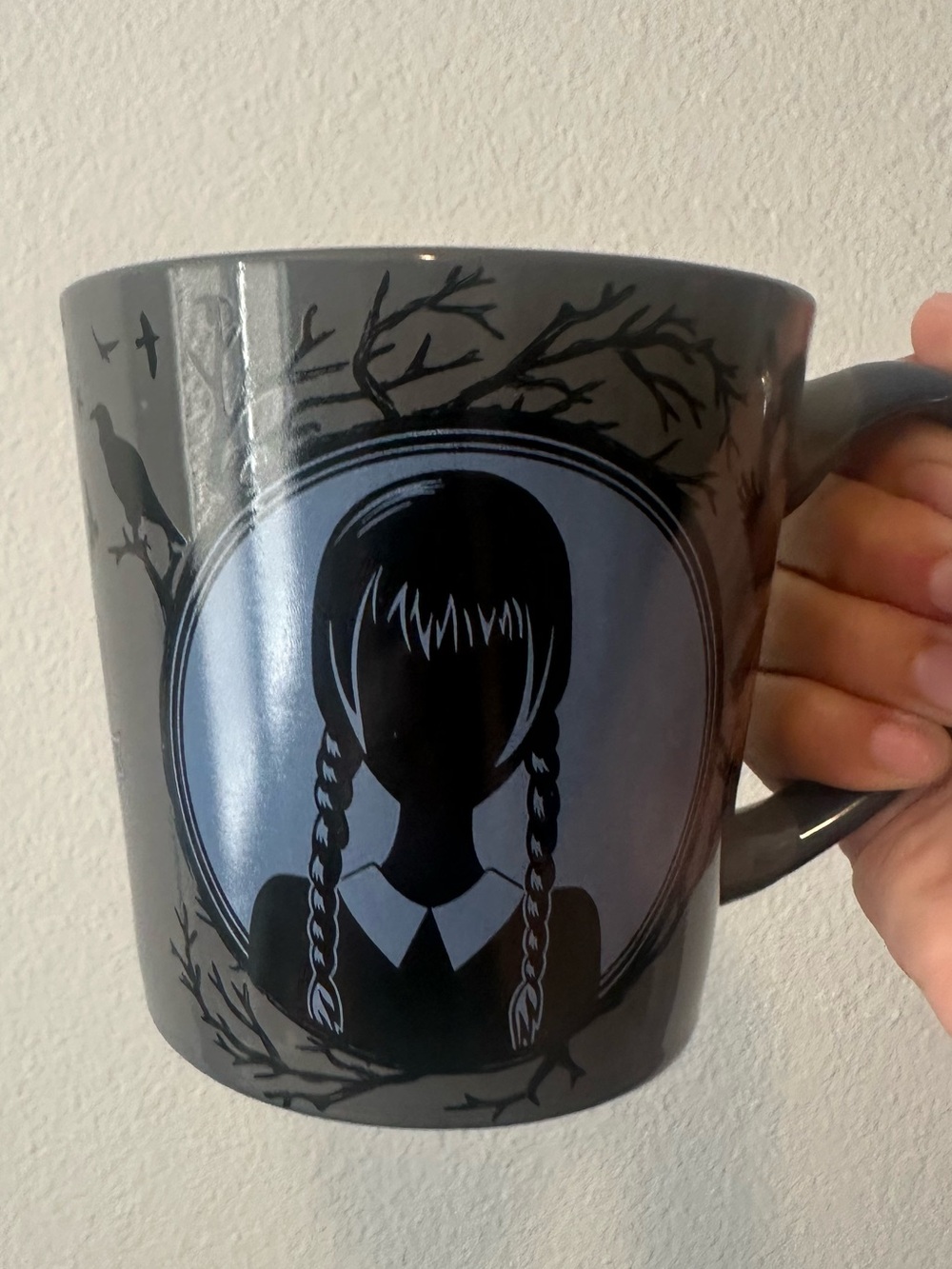 NWT Wednesday Addams Gray Coffee Mug 15 Oz